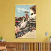 Uitzicht van het Mission Inn & Oriental Court Canvas Afdruk (Insitu (Woonkamer))