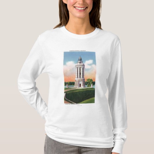 Uitzicht van het Monument voor de Champlap T-shirt (Voorkant)