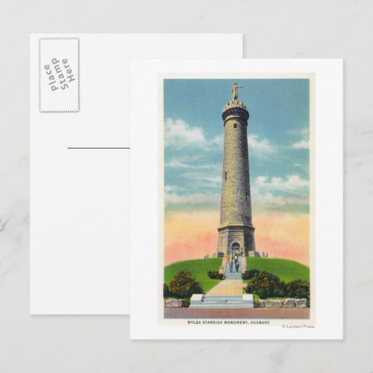 Uitzicht van het Myles Standish-monument # 2 Briefkaart (Voorkant / Achterkant)