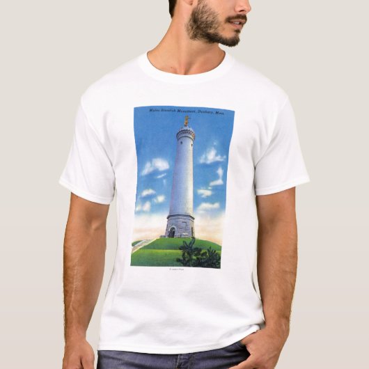 Uitzicht van het Myles Standish-monument T-shirt (Voorkant)
