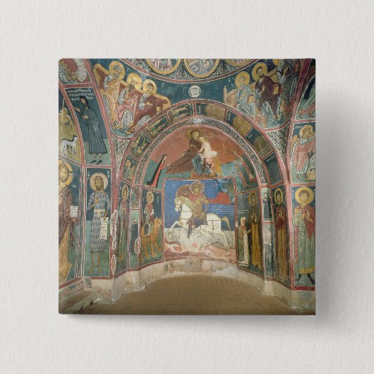 Uitzicht van het narthex, 1332-3 vierkante button 5,1 cm (Voorkant)