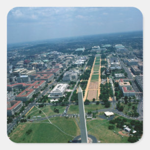 Uitzicht van het Nationaal Mall Vierkante Sticker