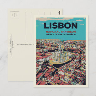 Uitzicht van het Nationaal Pantheon van Lissabon I Briefkaart