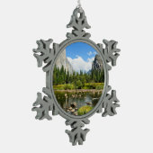 Uitzicht van het Nationaal Park van Yosemite Tin Sneeuwvlok Ornament (Links)