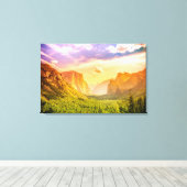 Uitzicht van het Nationaal Park Yosemite Canvas Afdruk (Insitu (Houten vloer))