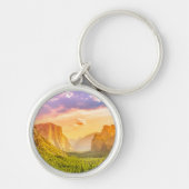 Uitzicht van het Nationaal Park Yosemite Sleutelhanger (Voorkant)