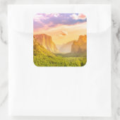 Uitzicht van het Nationaal Park Yosemite Vierkante Sticker (Tas)
