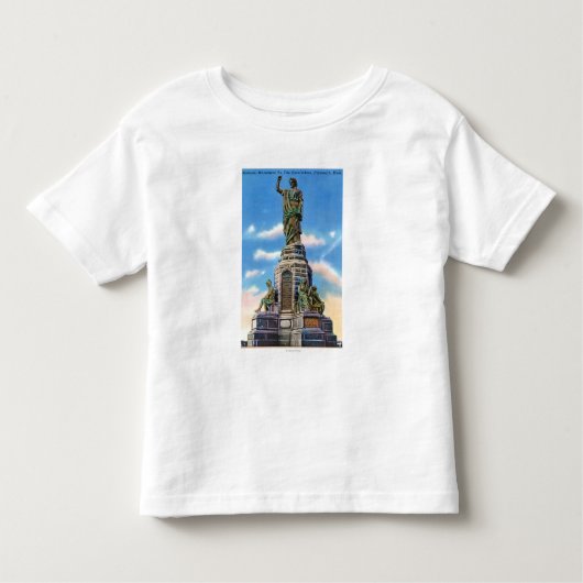 Uitzicht van het Nat'l Monument voor Amerikaanse v Kinder Shirts (Voorkant)