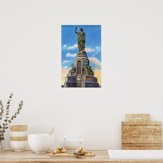 Uitzicht van het Nat'l Monument voor Amerikaanse v Poster (Keuken)