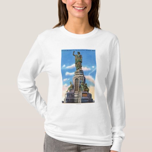 Uitzicht van het Nat'l Monument voor Amerikaanse v T-shirt (Voorkant)