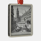 Uitzicht van het nieuwe waarnemingscentrum in de j metalen ornament (Rechts)