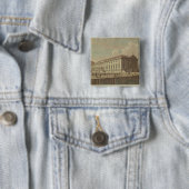 Uitzicht van het Opera House in Berlijn, 1773 Vierkante Button 5,1 Cm (In situ)