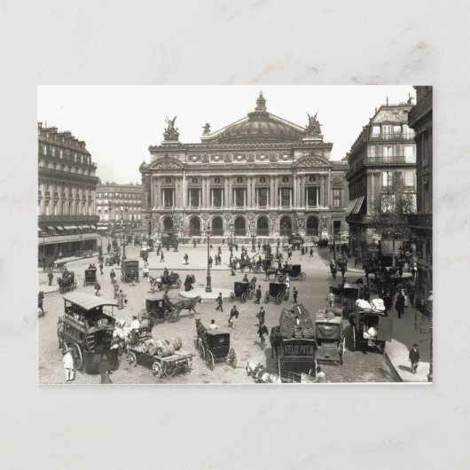 Uitzicht van het Opera House te Parijs, 1890-1999 Briefkaart (Voorkant)