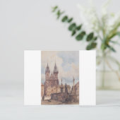 Uitzicht van het Oud-stadsplein met de kerk Briefkaart (Staand voorkant)