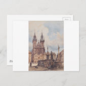 Uitzicht van het Oud-stadsplein met de kerk Briefkaart (Voorkant / Achterkant)