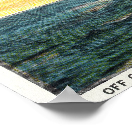 Uitzicht van het oude Franse kasteel, drie vlaggen Poster (Hoek)