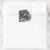 Uitzicht van het oude kwartaal, Ulm, c.1910 Vierkante Sticker (Tas)