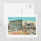 Uitzicht van het overstromingsgebouw briefkaart (Voorkant / Achterkant)