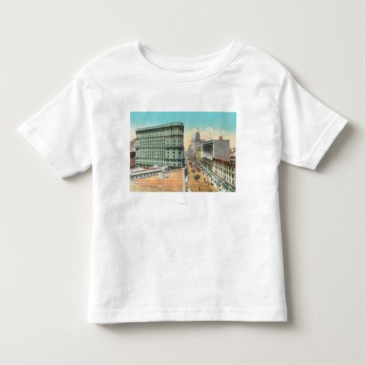 Uitzicht van het overstromingsgebouw kinder shirts (Voorkant)