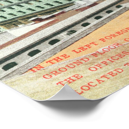 Uitzicht van het overstromingsgebouw poster (Hoek)