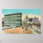 Uitzicht van het overstromingsgebouw poster (Voorkant)