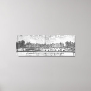 Uitzicht van het Palais des Tuileries (Tuileries) Canvas Afdruk