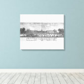 Uitzicht van het Palais des Tuileries van tuinen Canvas Afdruk (Insitu (Houten vloer))