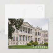 Uitzicht van het paleis Dolmabahce. Briefkaart (Voorkant / Achterkant)