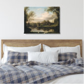 Uitzicht van het Paleis Pavlovsk, c.1800 Canvas Afdruk (Insitu (Slaapkamer))