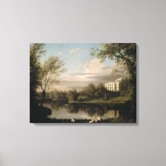 Uitzicht van het Paleis Pavlovsk, c.1800 Canvas Afdruk (Voorkant)
