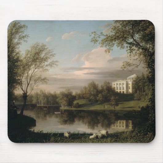Uitzicht van het Paleis Pavlovsk, c.1800 Muismat (Voorkant)