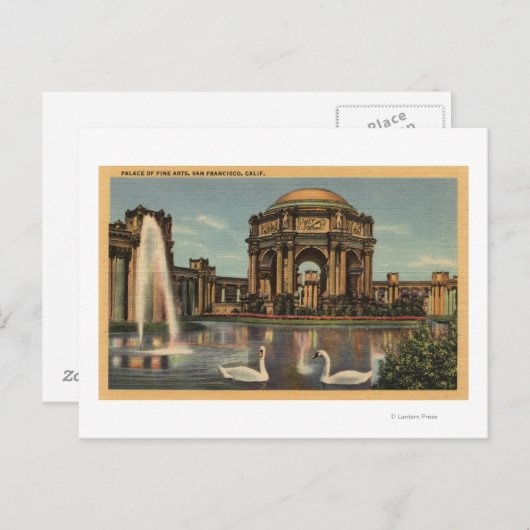 Uitzicht van het paleis van fijne kunsten briefkaart (Voorkant / Achterkant)