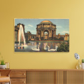 Uitzicht van het paleis van fijne kunsten canvas afdruk (Insitu (Woonkamer))