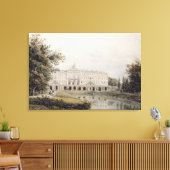 Uitzicht van het Paleis van Strelna nabij Sint-Pet Canvas Afdruk (Insitu (Woonkamer))