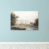 Uitzicht van het Paleis van Strelna nabij Sint-Pet Canvas Afdruk (Insitu (Houten vloer))
