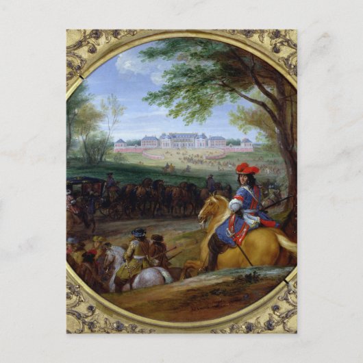 Uitzicht van het Paleis van Versailles in 1669 Briefkaart (Voorkant)
