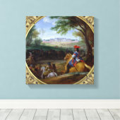 Uitzicht van het Paleis van Versailles in 1669 Canvas Afdruk (Insitu (Houten vloer))