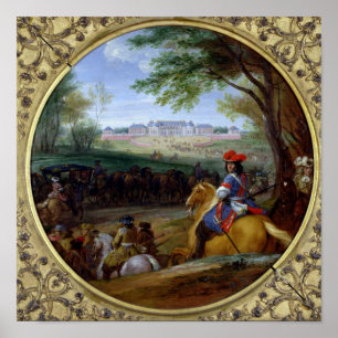 Uitzicht van het Paleis van Versailles in 1669 Poster
