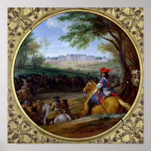 Uitzicht van het Paleis van Versailles in 1669 Poster (Voorkant)