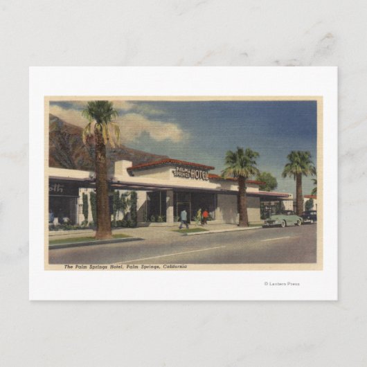 Uitzicht van het Palm Springs-hotel Briefkaart (Voorkant)