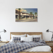 Uitzicht van het Palm Springs-hotel Canvas Afdruk (Insitu (Slaapkamer))