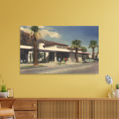 Uitzicht van het Palm Springs-hotel Canvas Afdruk (Insitu (Woonkamer))