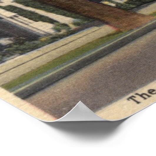 Uitzicht van het Palm Springs-hotel Poster (Hoek)