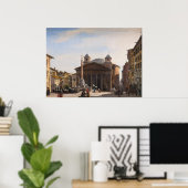 Uitzicht van het Pantheon, Rome Poster (Thuiskantoor)