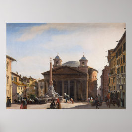 Uitzicht van het Pantheon, Rome Poster