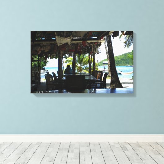 Uitzicht van het Paradijs Canvas Afdruk (Insitu (Houten vloer))