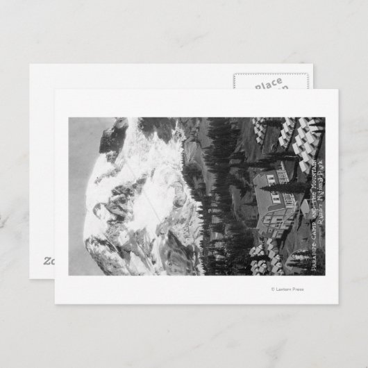 Uitzicht van het Paradise-kamp en Mt Rainier Briefkaart (Voorkant / Achterkant)