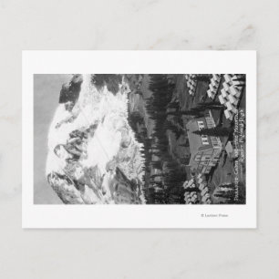Uitzicht van het Paradise-kamp en Mt Rainier Briefkaart
