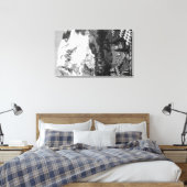 Uitzicht van het Paradise-kamp en Mt Rainier Canvas Afdruk (Insitu (Slaapkamer))