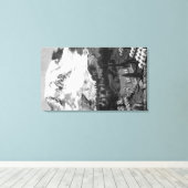 Uitzicht van het Paradise-kamp en Mt Rainier Canvas Afdruk (Insitu (Houten vloer))